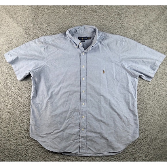 Polo Ralph Lauren Other - Polo Ralph Lauren Shirt Oxford Mens 2XB Blue Button Down Short Sleeve Classic
